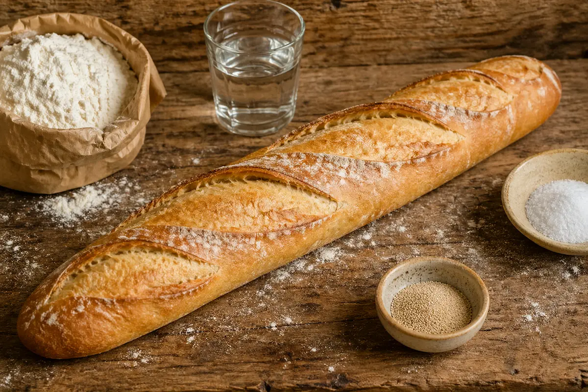 Baguette maison blanche croustillante