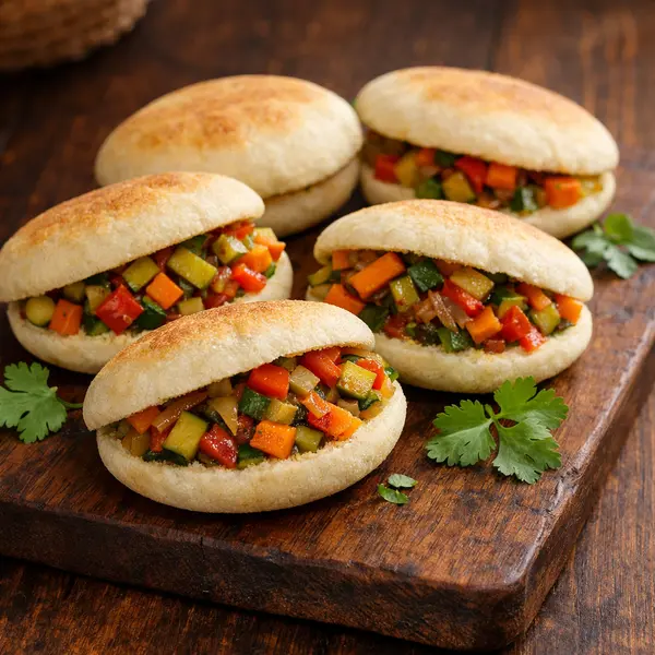 Batbout farci aux légumes