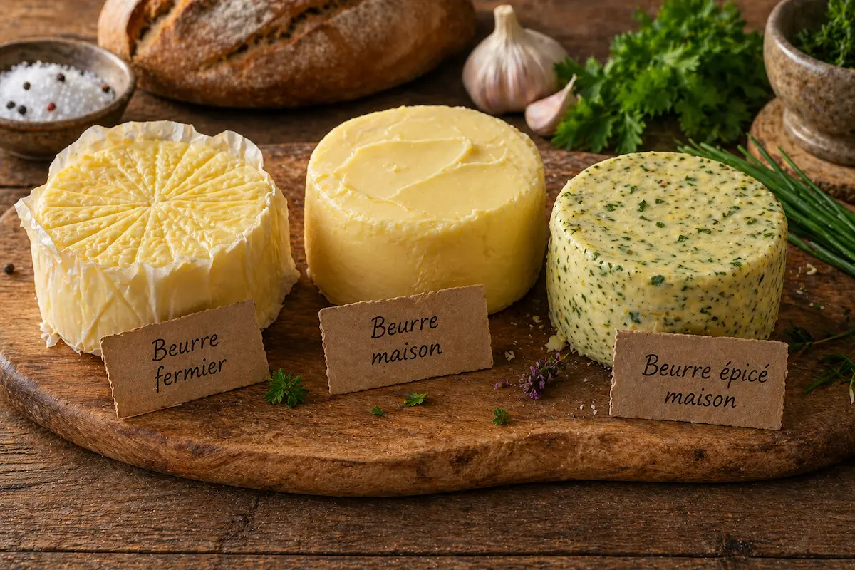 Beurre fermier artisanal texture naturelle