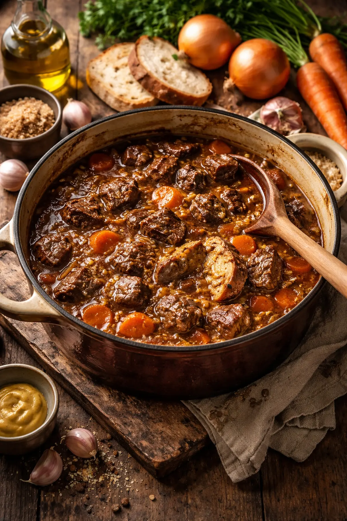 Carbonnade flamande recette belge mijotée viande sauce épaisse