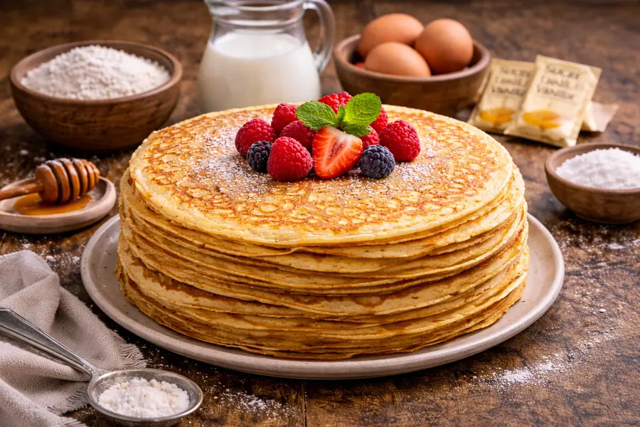Crêpes faciles au lait moelleuses recette maison rapide