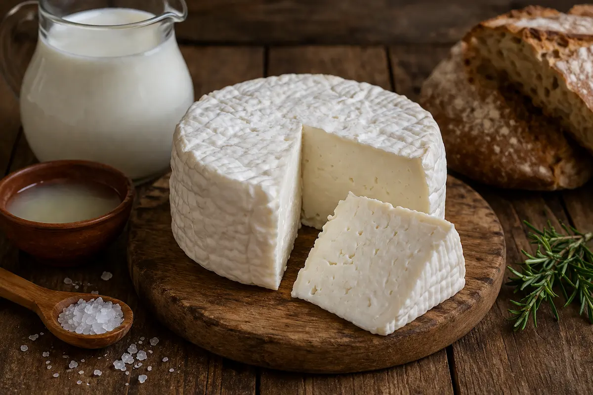 Fromage maison au lait de chèvre frais texture légère