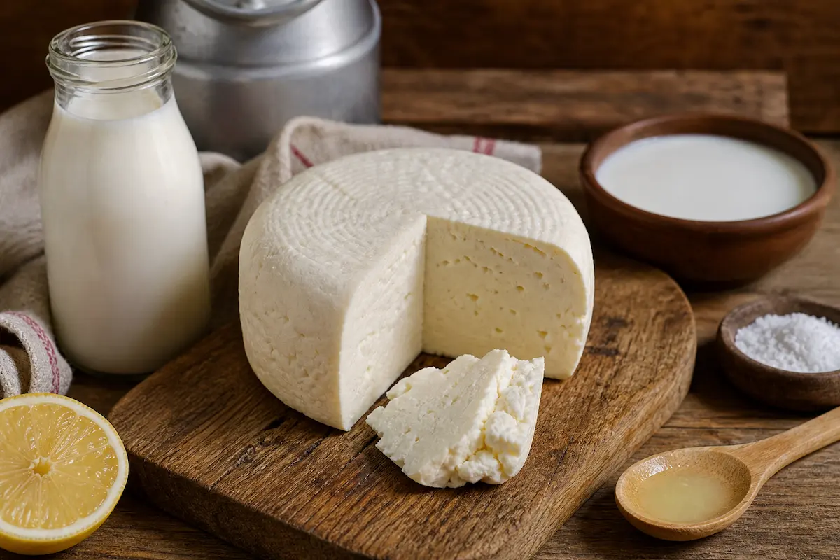 Fromage maison au lait de vache texture douce et crémeuse