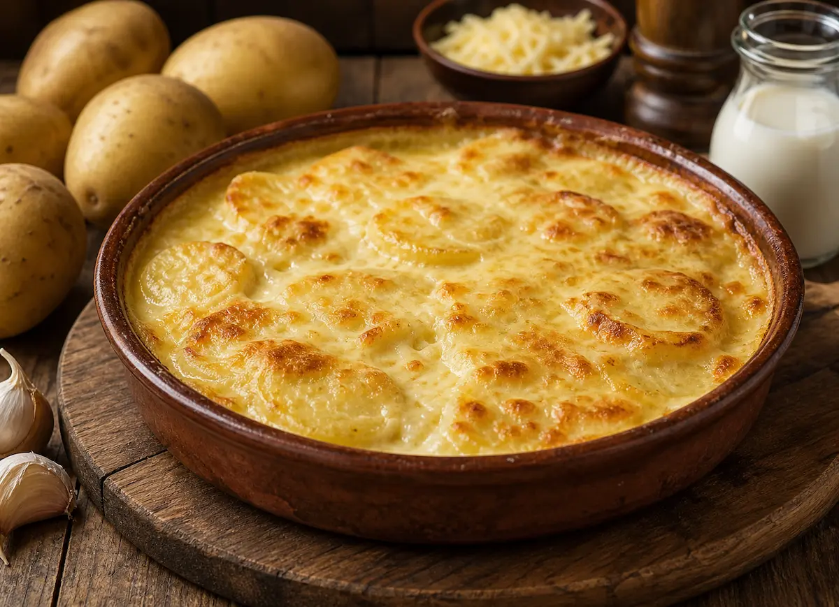 Gratin au fromage de vache maison texture fondante et dorée