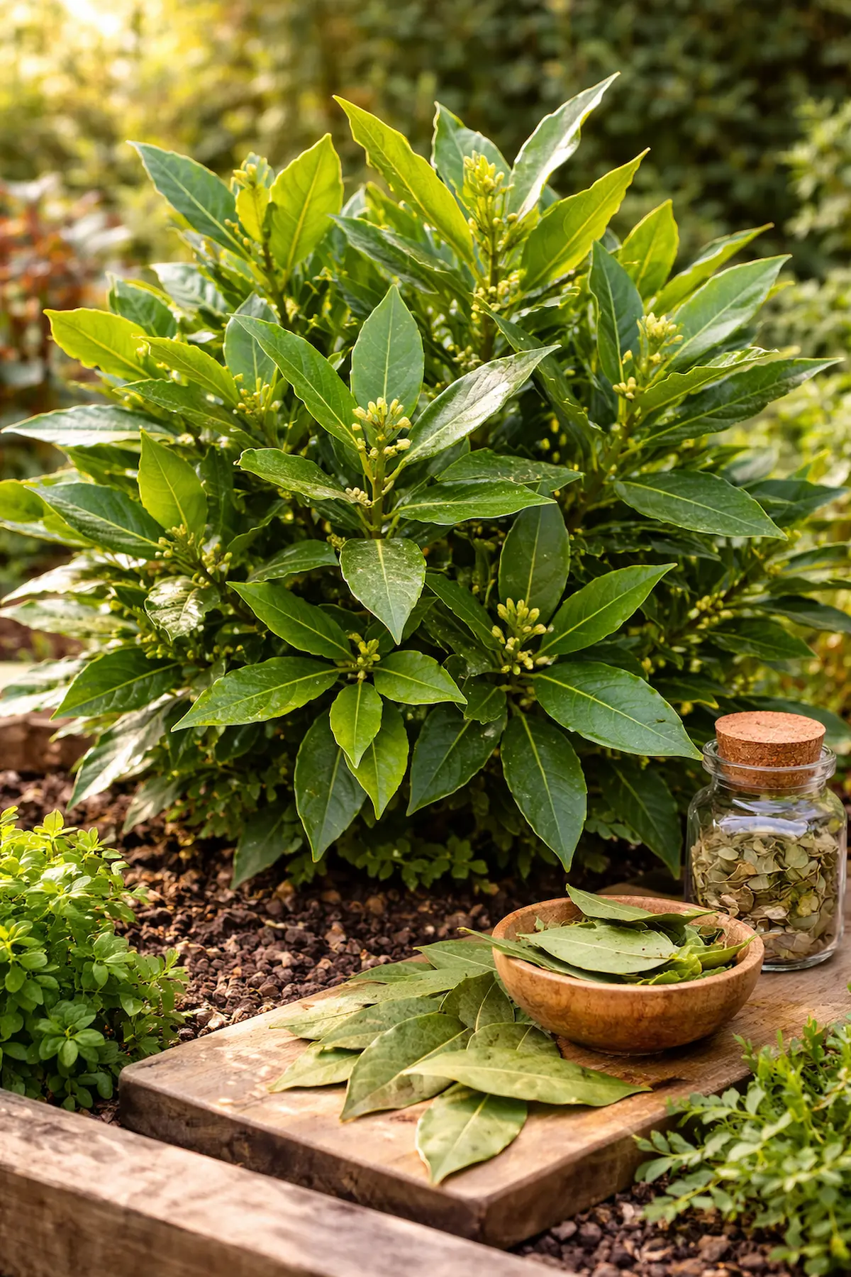 Laurier cultivé dans un jardin en Belgique
