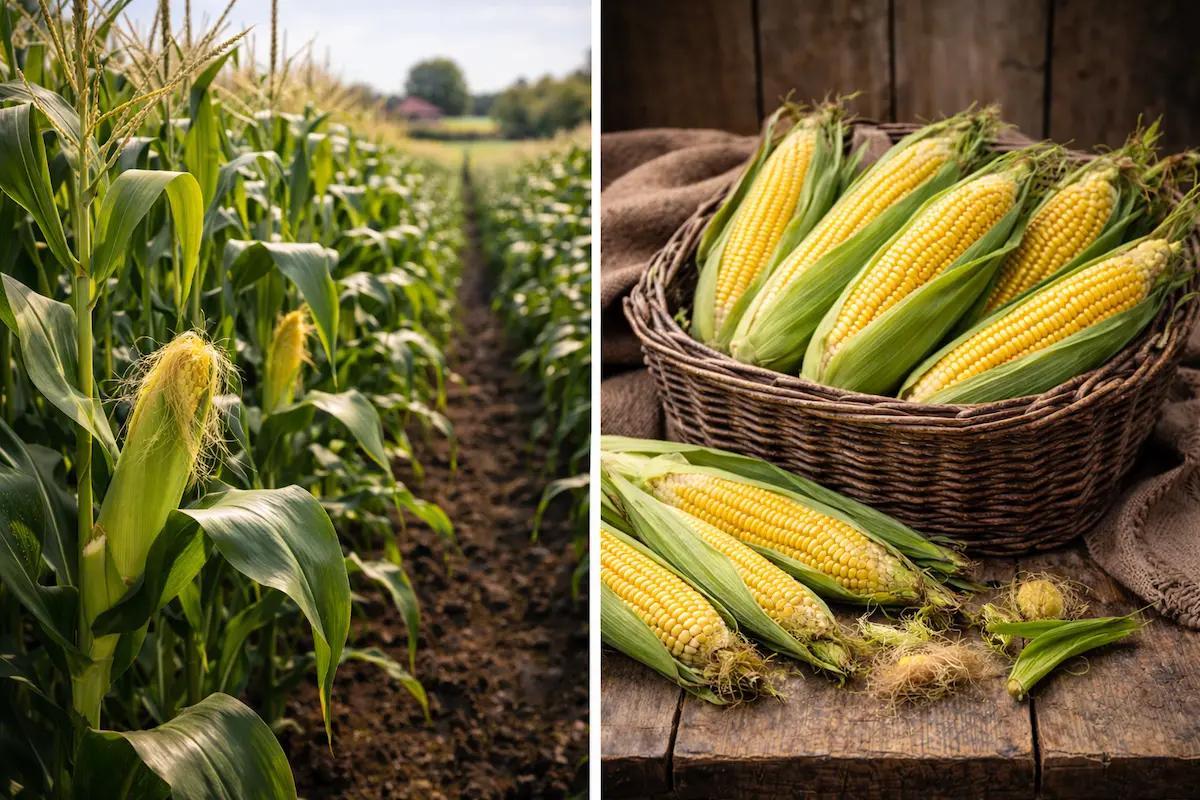 Champ de maïs cultivé en Belgique