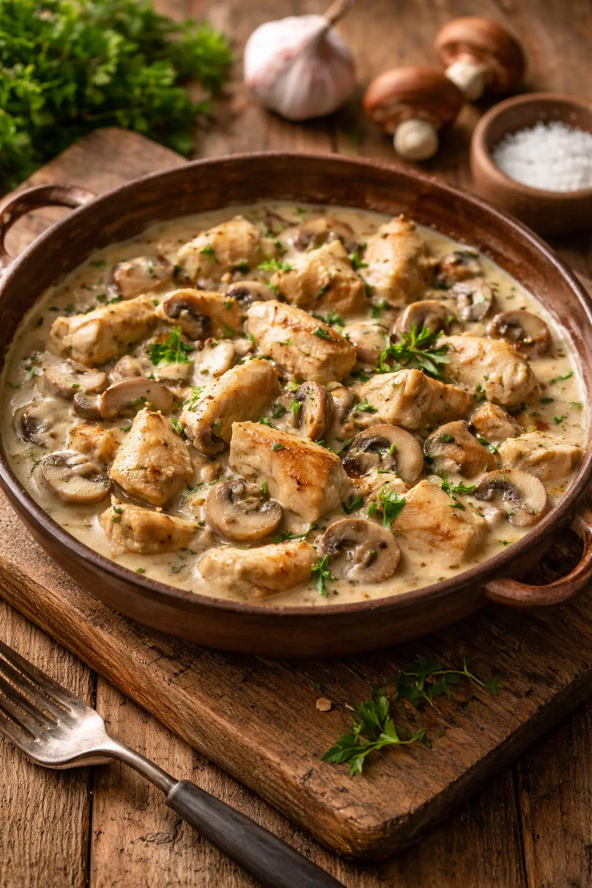 Poulet rôti au four croustillant avec pommes de terre et herbes