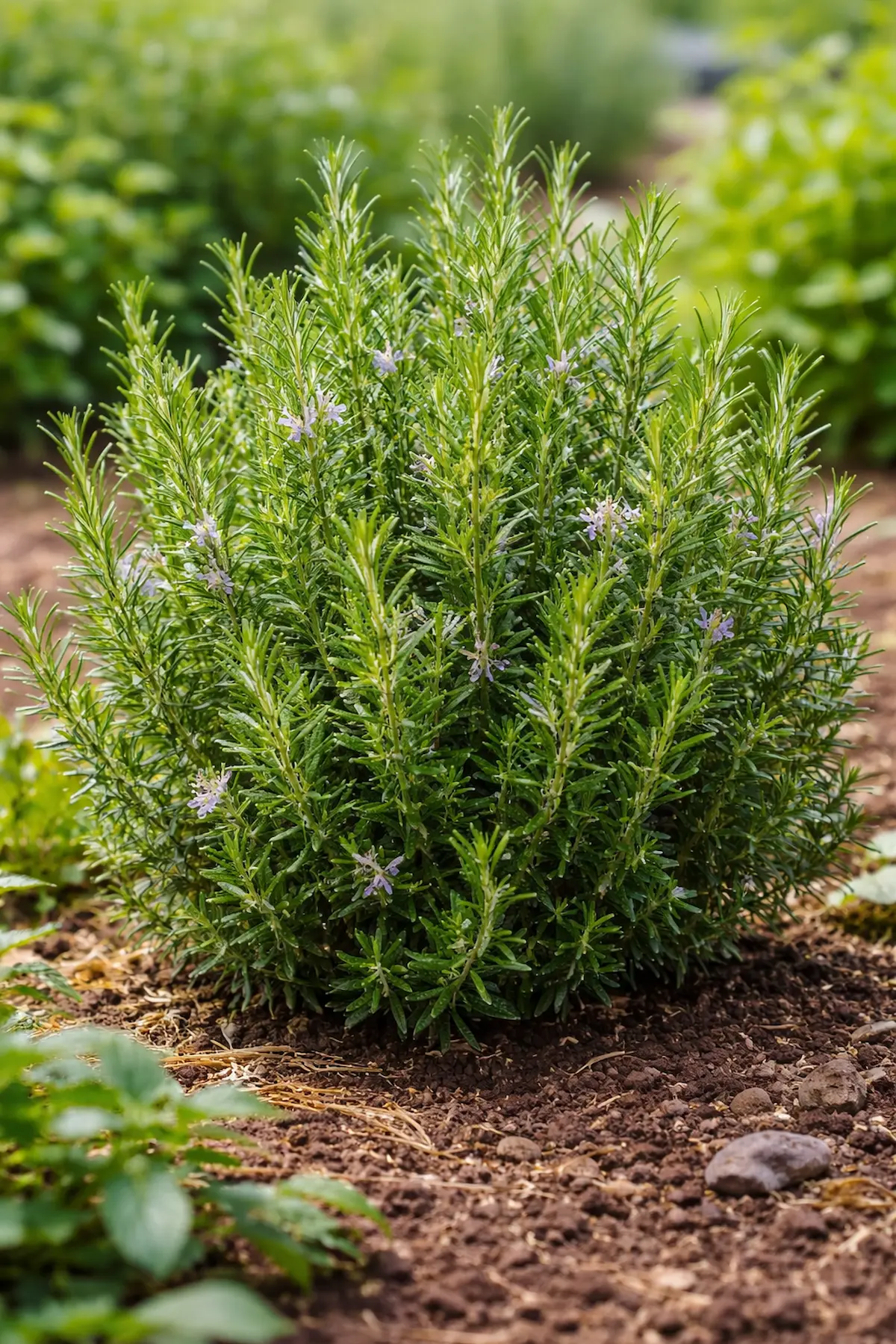 Romarin cultivé dans un jardin en Belgique