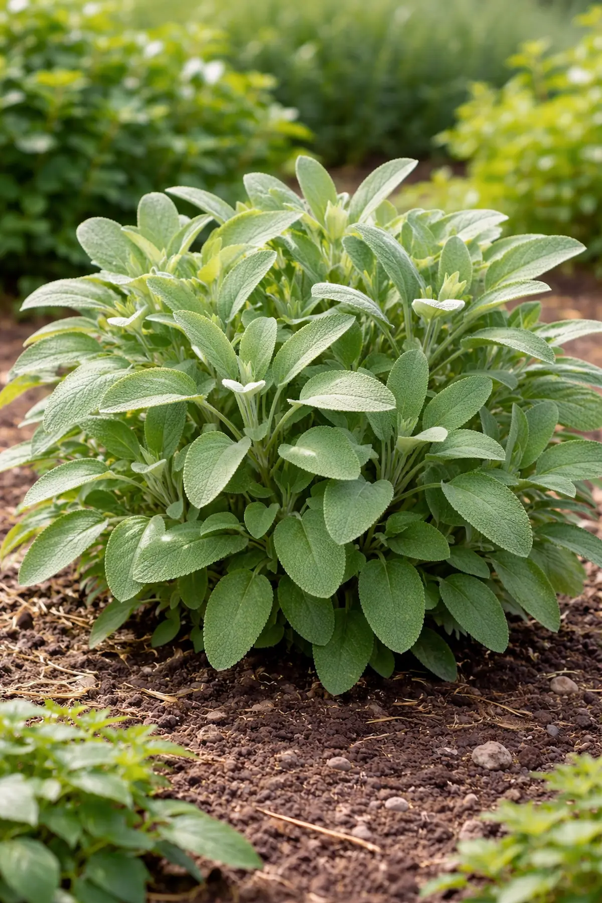 Sauge cultivée dans un potager en Belgique