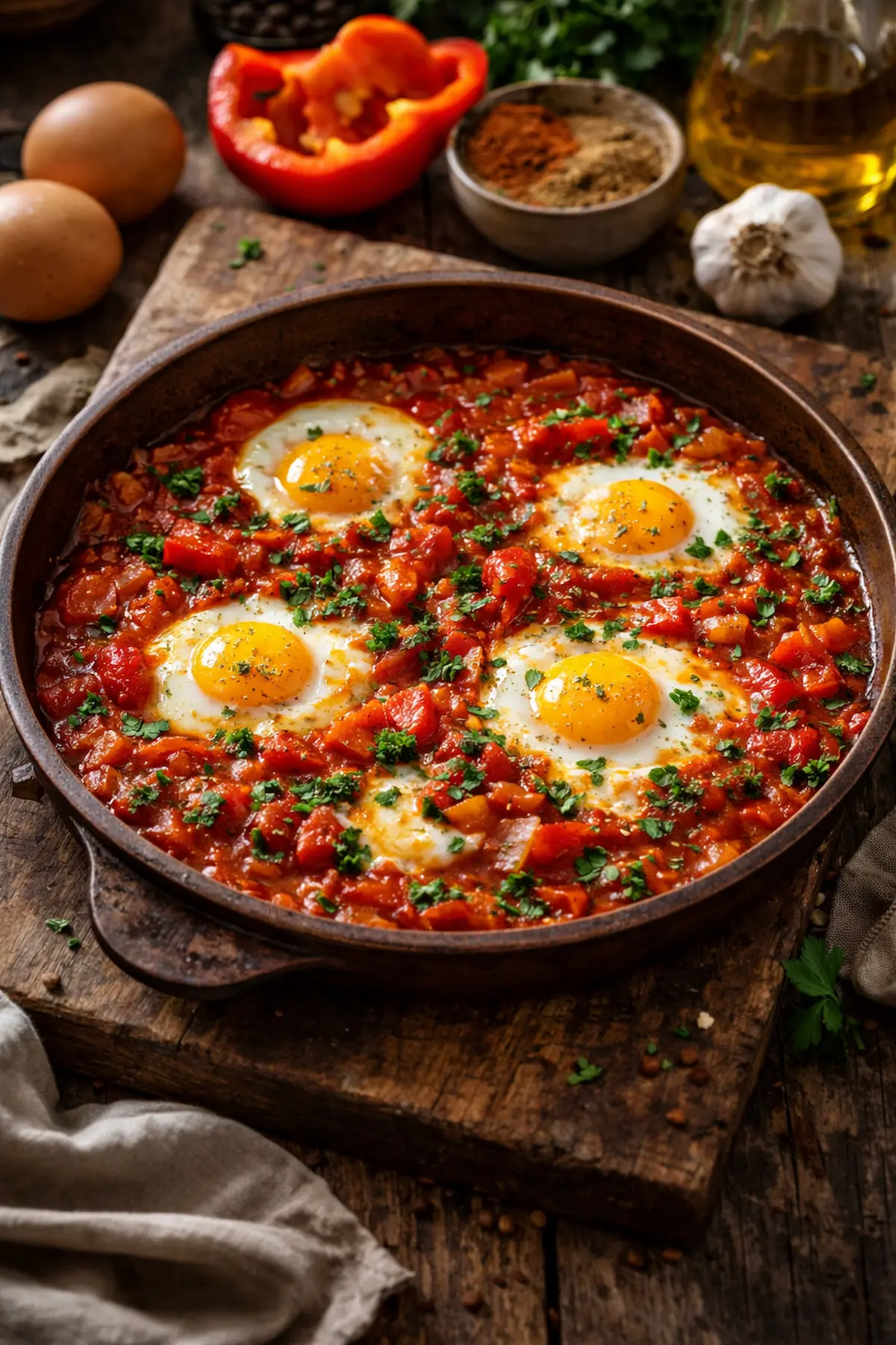 Shakshouka recette facile œufs à la tomate épicée maison