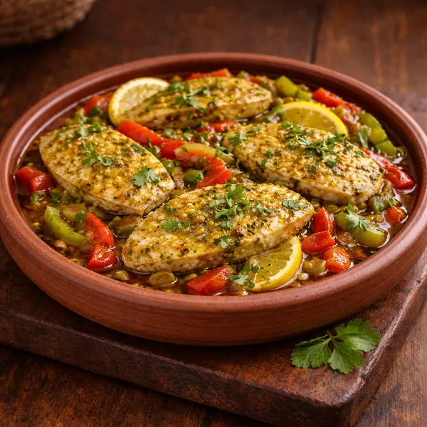 Tajine de poisson à la chermoula