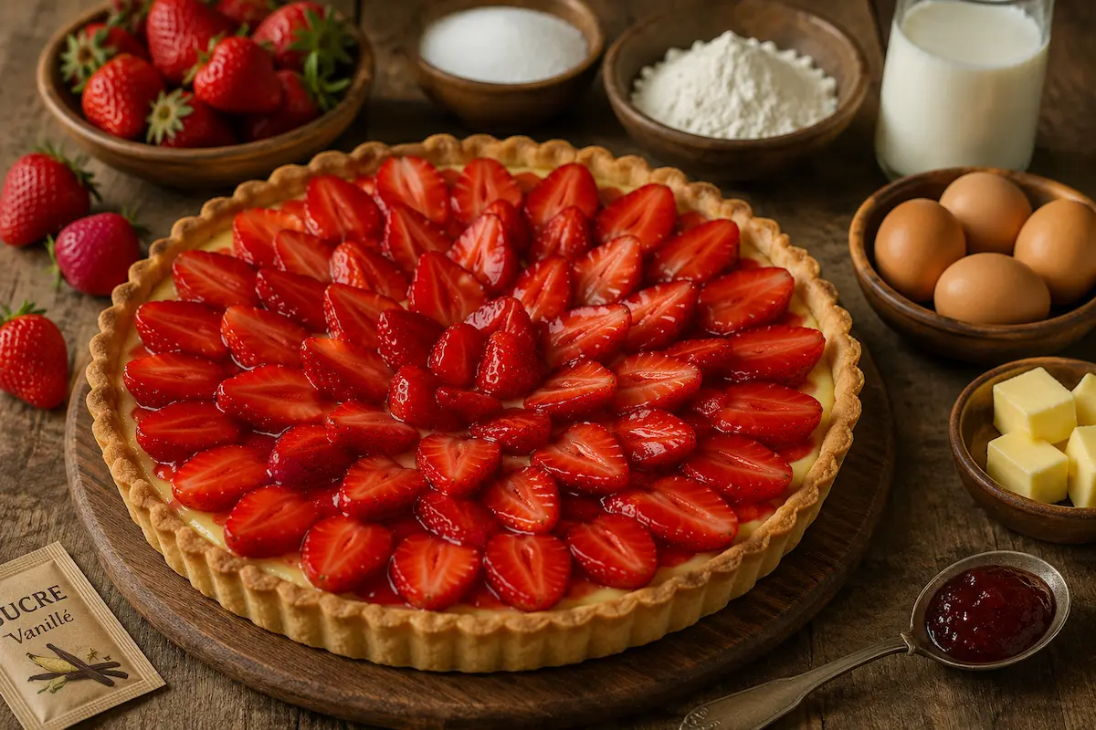 Tarte aux fraises maison